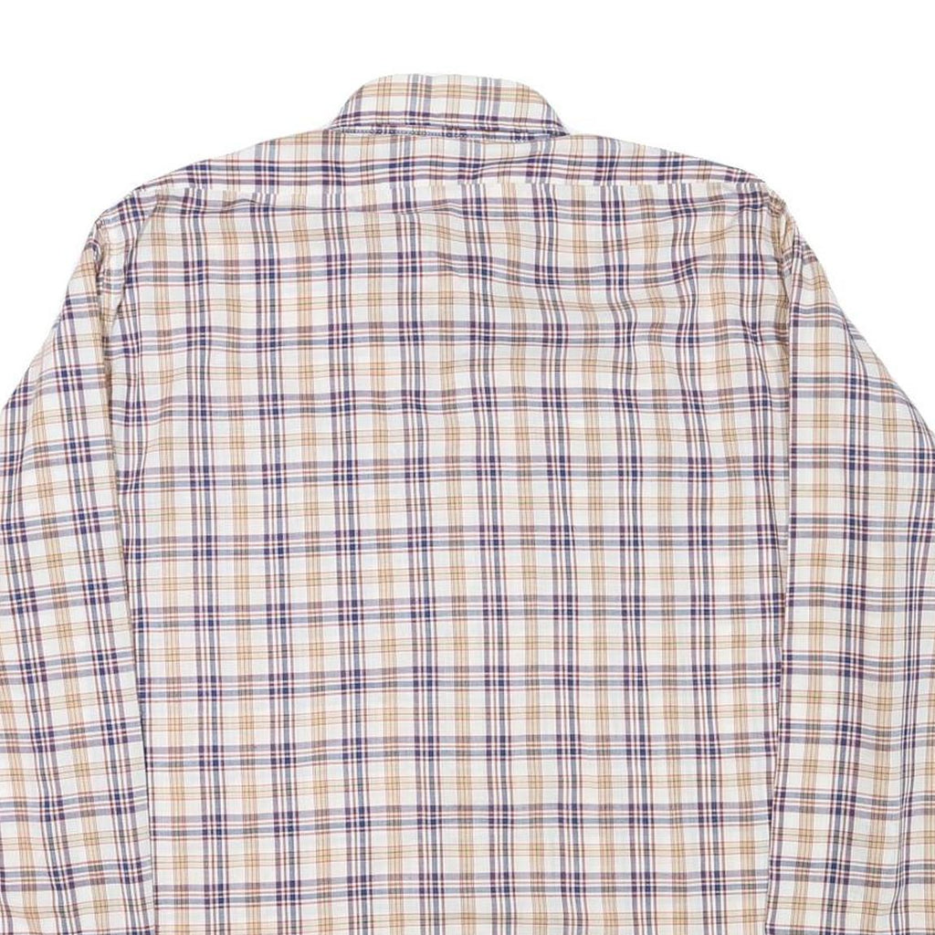 LEVI'S Mens Beige & Purple Checked Shirt XL Casual Button Down Cotton Blend