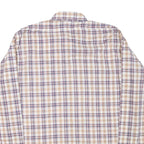 LEVI'S Mens Beige & Purple Checked Shirt XL Casual Button Down Cotton Blend