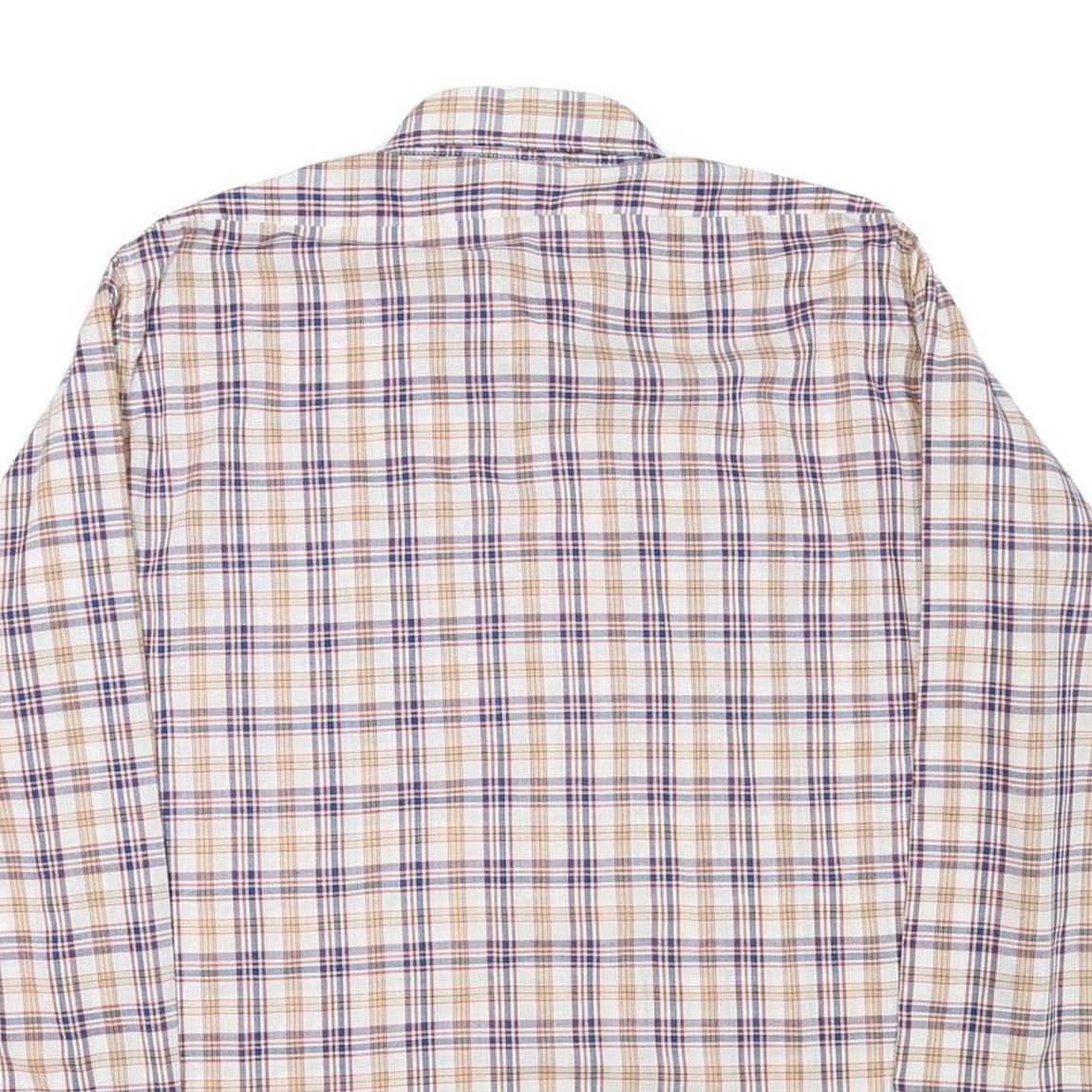 LEVI'S Mens Beige & Purple Checked Shirt XL Casual Button Down Cotton Blend