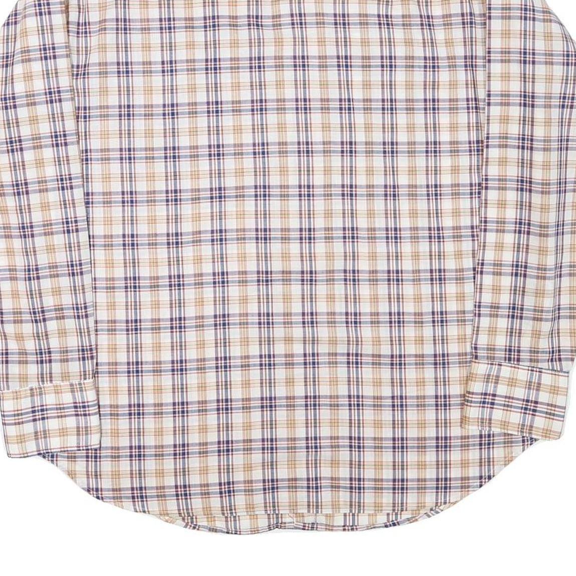 LEVI'S Mens Beige & Purple Checked Shirt XL Casual Button Down Cotton Blend