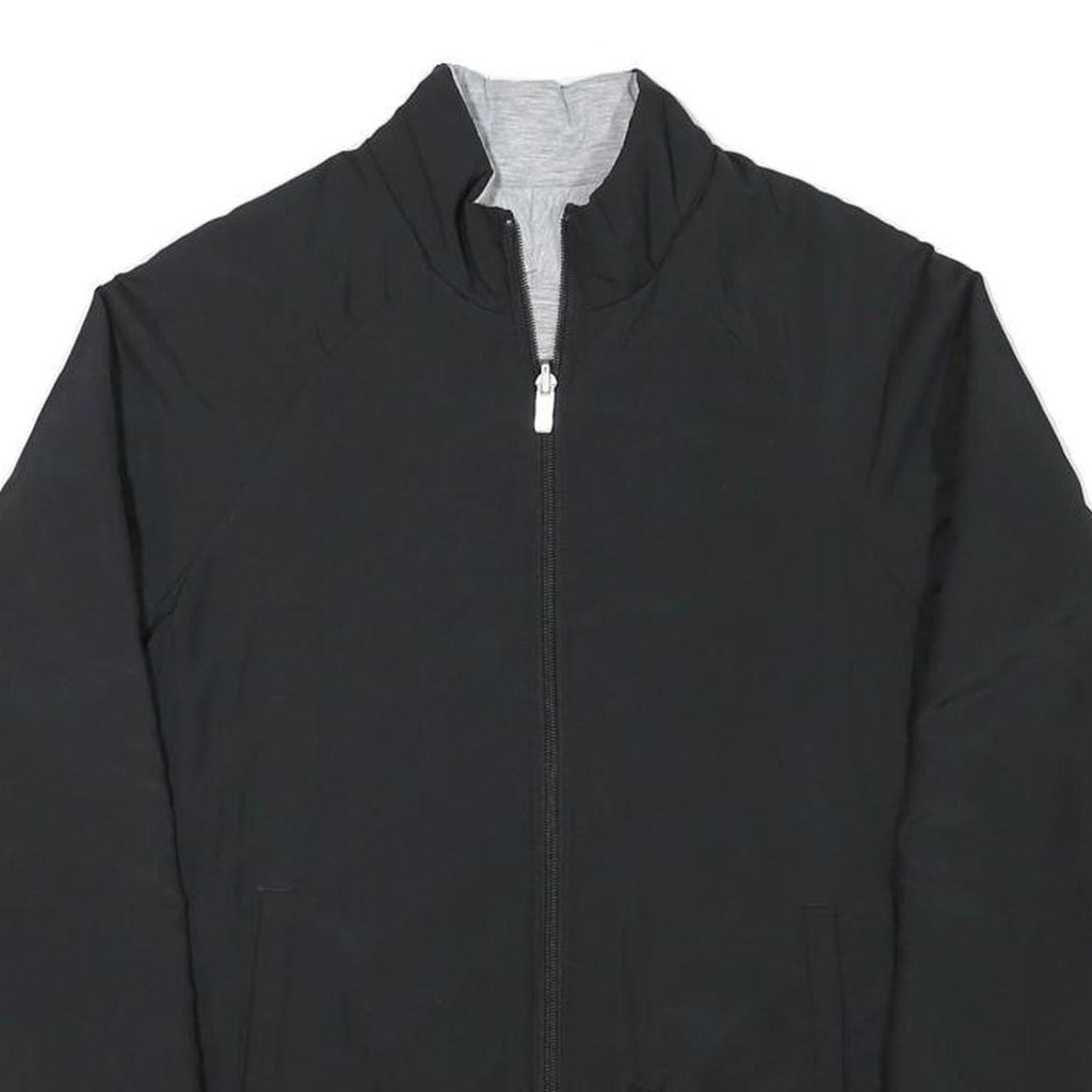 ADIDAS Womens Black Track Jacket S Polyester Blend Plain Zip Fitness Sportswear
