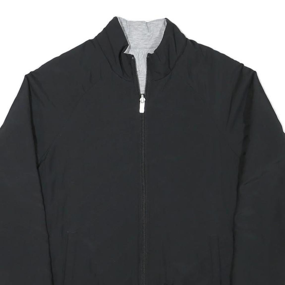 ADIDAS Womens Black Track Jacket S Polyester Blend Plain Zip Fitness Sportswear
