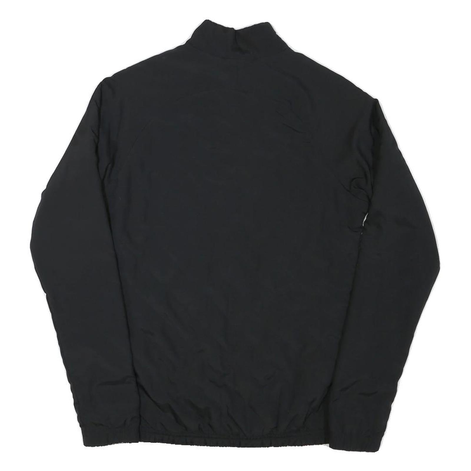 ADIDAS Womens Black Track Jacket S Polyester Blend Plain Zip Fitness Sportswear
