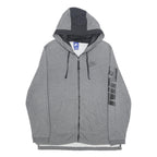 NIKE Mens Grey Pullover Hoodie M Zip Up Sports Casual Sweatshirt