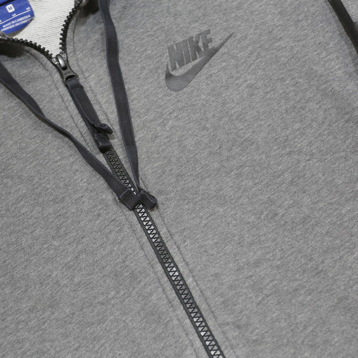 NIKE Mens Grey Pullover Hoodie M Zip Up Sports Casual Sweatshirt