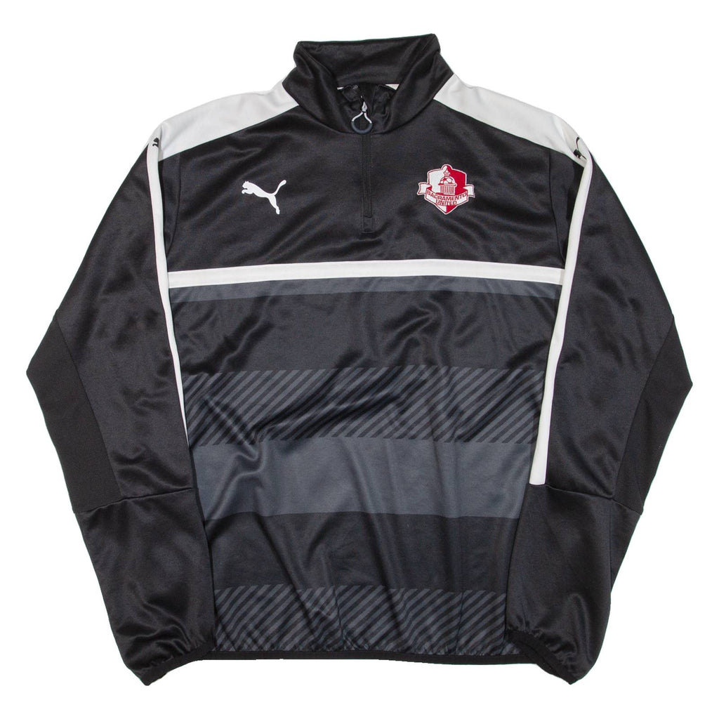 PUMA Mens Sweatshirt Black 1/4 Zip 2XL