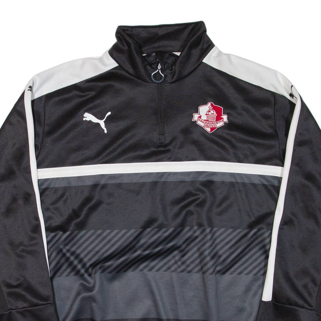 PUMA Mens Sweatshirt Black 1/4 Zip 2XL