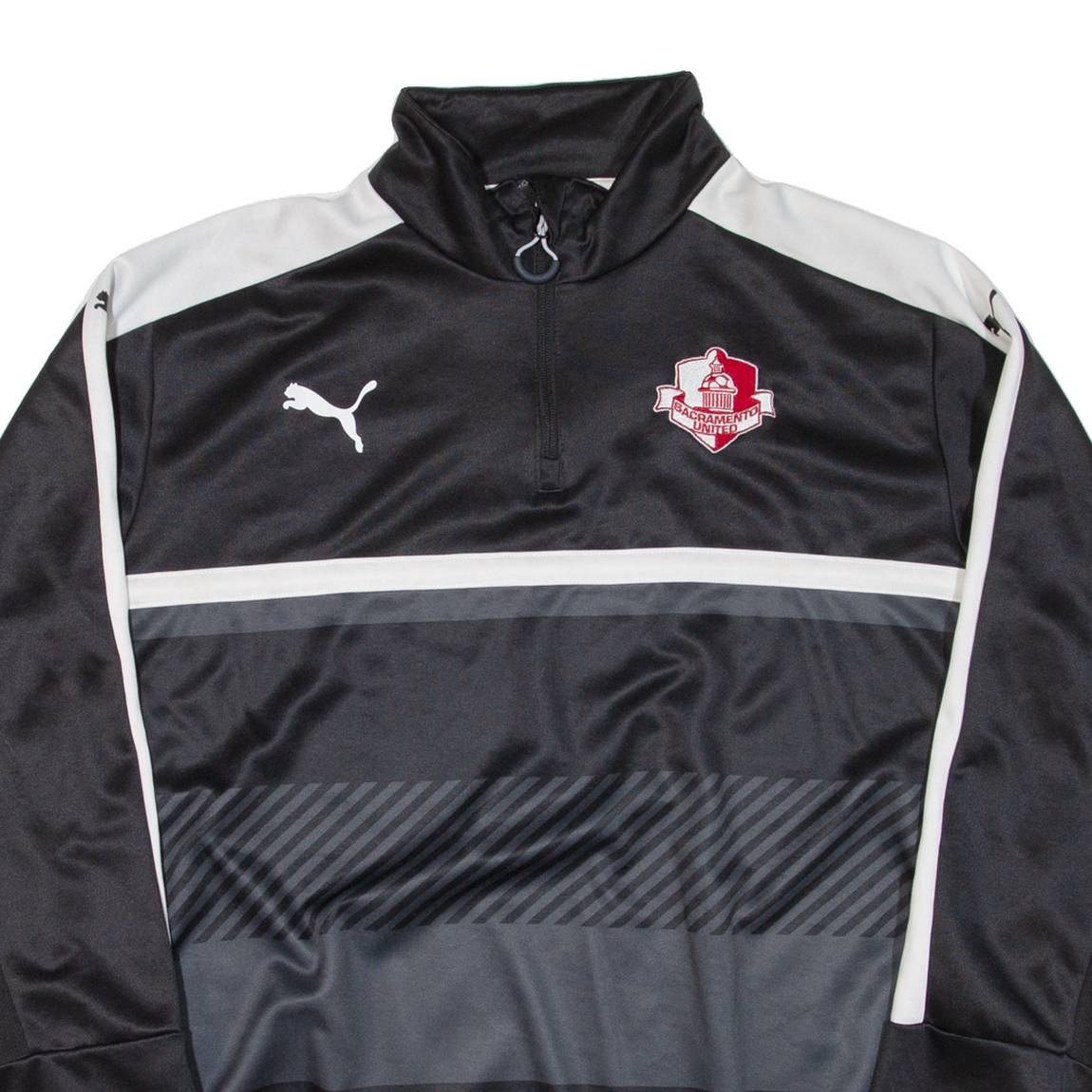 PUMA Mens Sweatshirt Black 1/4 Zip 2XL