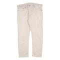 LEVI'S Mens Regular Fit Beige Cotton Blend Trousers W38 L30 Casual Zip Closure