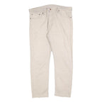 LEVI'S Mens Regular Fit Beige Cotton Blend Trousers W38 L30 Casual Zip Closure