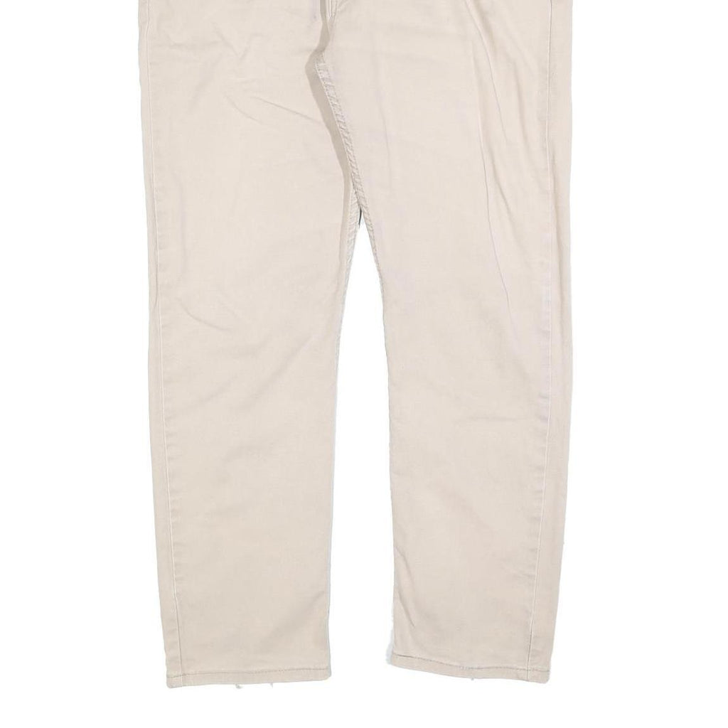 LEVI'S Mens Regular Fit Beige Cotton Blend Trousers W38 L30 Casual Zip Closure