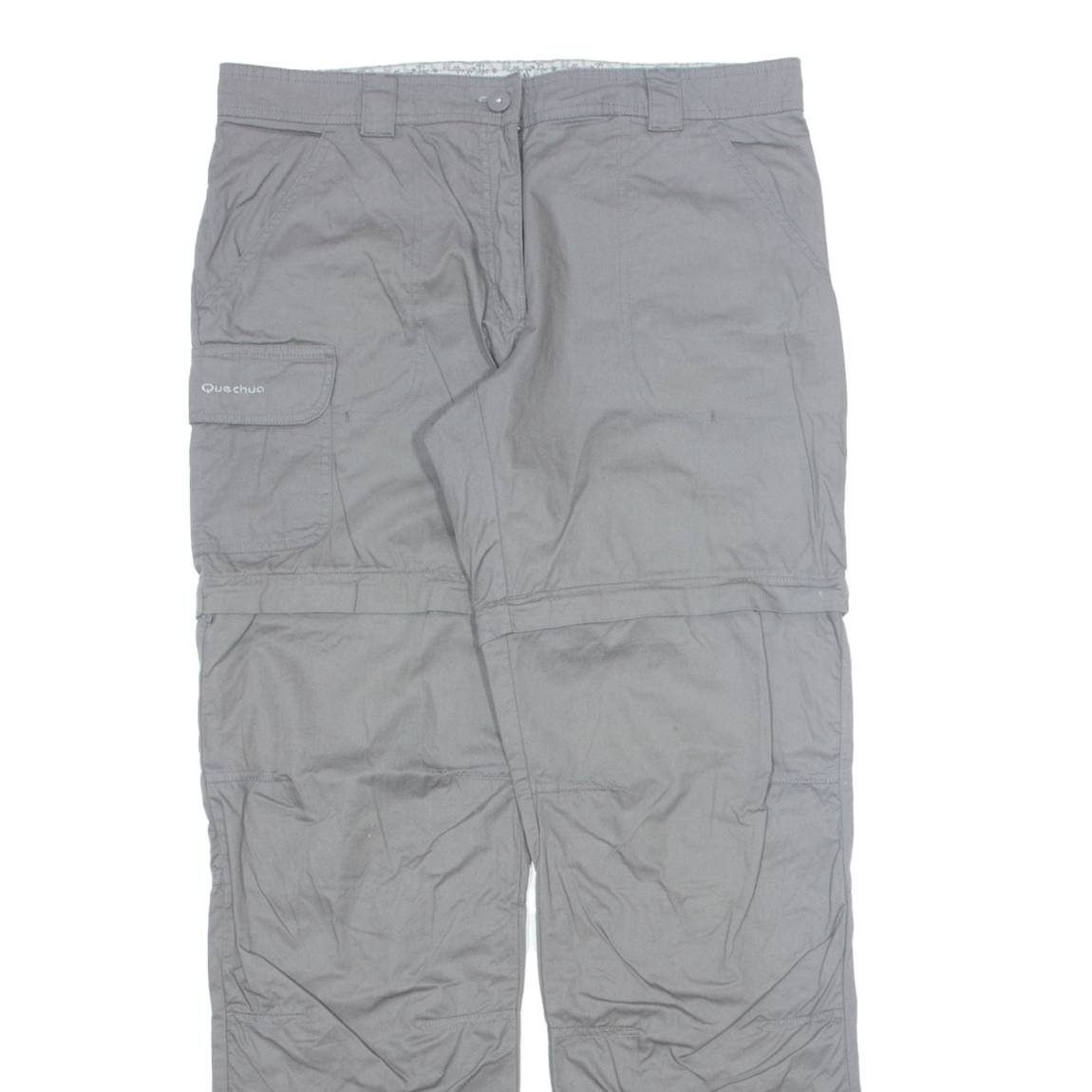 QUECHUA Outdoor Womens Trousers Grey Regular Straight W35 L34