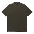 BOSS HUGO BOSS Mens Green Short Sleeve Plain Polo Shirt M Casual Cotton