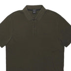 BOSS HUGO BOSS Mens Green Short Sleeve Plain Polo Shirt M Casual Cotton