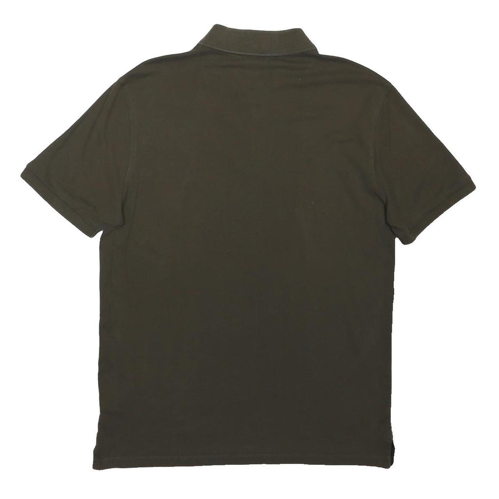 BOSS HUGO BOSS Mens Green Short Sleeve Plain Polo Shirt M Casual Cotton