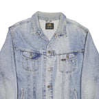 LEE Mens Blue Cotton Denim Jacket 2XL Button Closure Classic Fit Casual