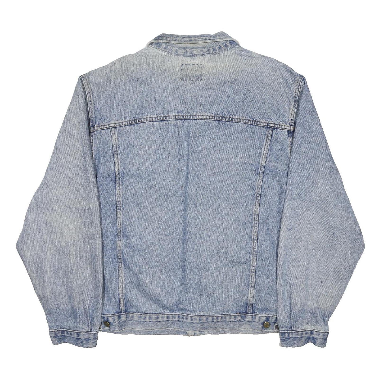 LEE Mens Blue Cotton Denim Jacket 2XL Button Closure Classic Fit Casual