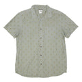 THE NORTH FACE Mens Grey Beige Casual Shirt XL Printed Cotton Blend Comfortable