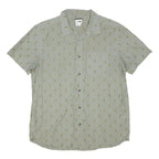 THE NORTH FACE Mens Grey Beige Casual Shirt XL Printed Cotton Blend Comfortable