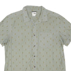 THE NORTH FACE Mens Grey Beige Casual Shirt XL Printed Cotton Blend Comfortable