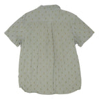 THE NORTH FACE Mens Grey Beige Casual Shirt XL Printed Cotton Blend Comfortable