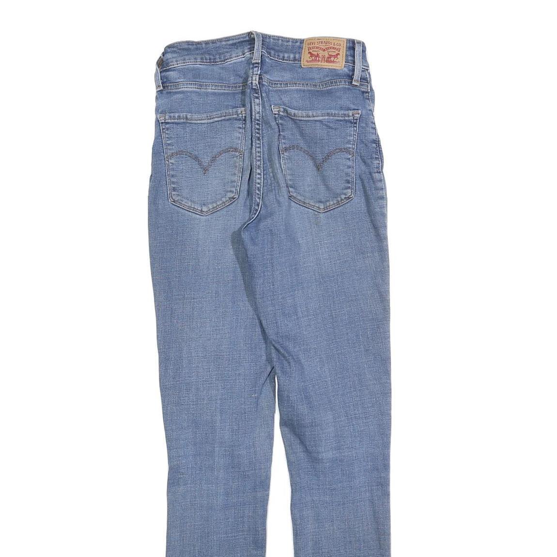 LEVI'S 721 Womens Slim Blue Denim Medium W27 L32 Slim Fit Jeans Zip Closure