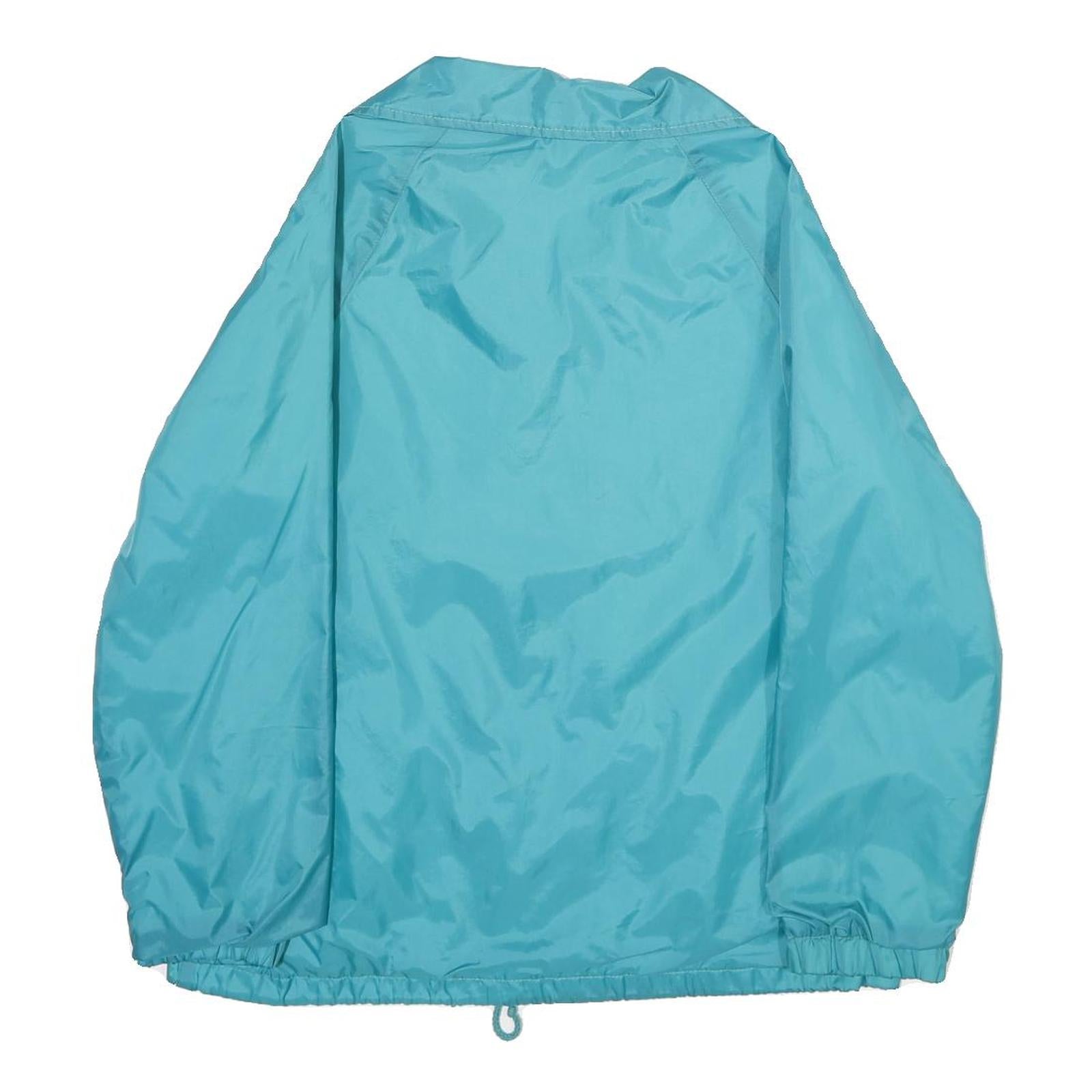 CURRENT SEEN Womens Blue Nylon Button Jacket M Plain Lightweight Outerwear