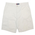 CHAPS Mens Shorts Cream Cargo Plain L W36 Casual Lightweight Summer