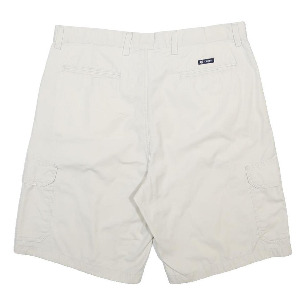CHAPS Mens Shorts Cream Cargo Plain L W36 Casual Lightweight Summer