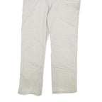 CARHARTT Mens Cotton Blend Beige Regular Straight Trousers W36 L34 Workwear Zip
