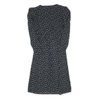 CHARLEE ALISON Womens Black Floral Day Dress Polyester Blend Long Sleeve Short S