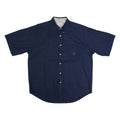 BUGLE BOY Mens Plain Shirt Blue 90s XL