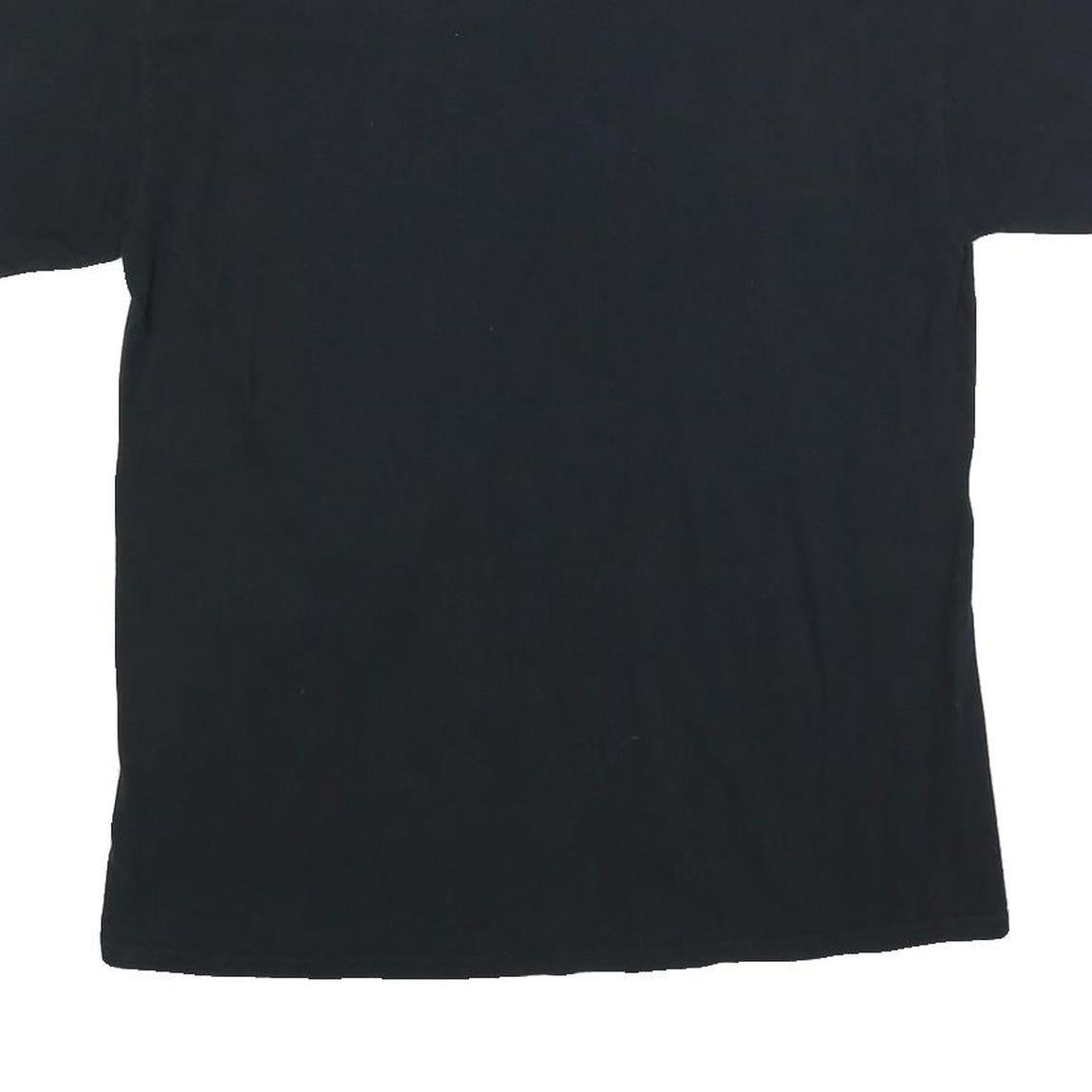 GILDAN Mens Black Voice Of Ruin Graphic T-Shirt L Short Sleeve Crew Neck Cotton