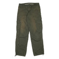 CARHARTT Mens Relaxed Green Cargo Trousers W32 L32 Durable Zip Closure Workwear