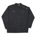 ADIDAS Mens Black Cotton Blend Jacket L Plain Zip Casual Sportswear