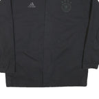 ADIDAS Mens Black Cotton Blend Jacket L Plain Zip Casual Sportswear
