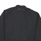 ADIDAS Mens Black Cotton Blend Jacket L Plain Zip Casual Sportswear