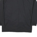 ADIDAS Mens Black Cotton Blend Jacket L Plain Zip Casual Sportswear