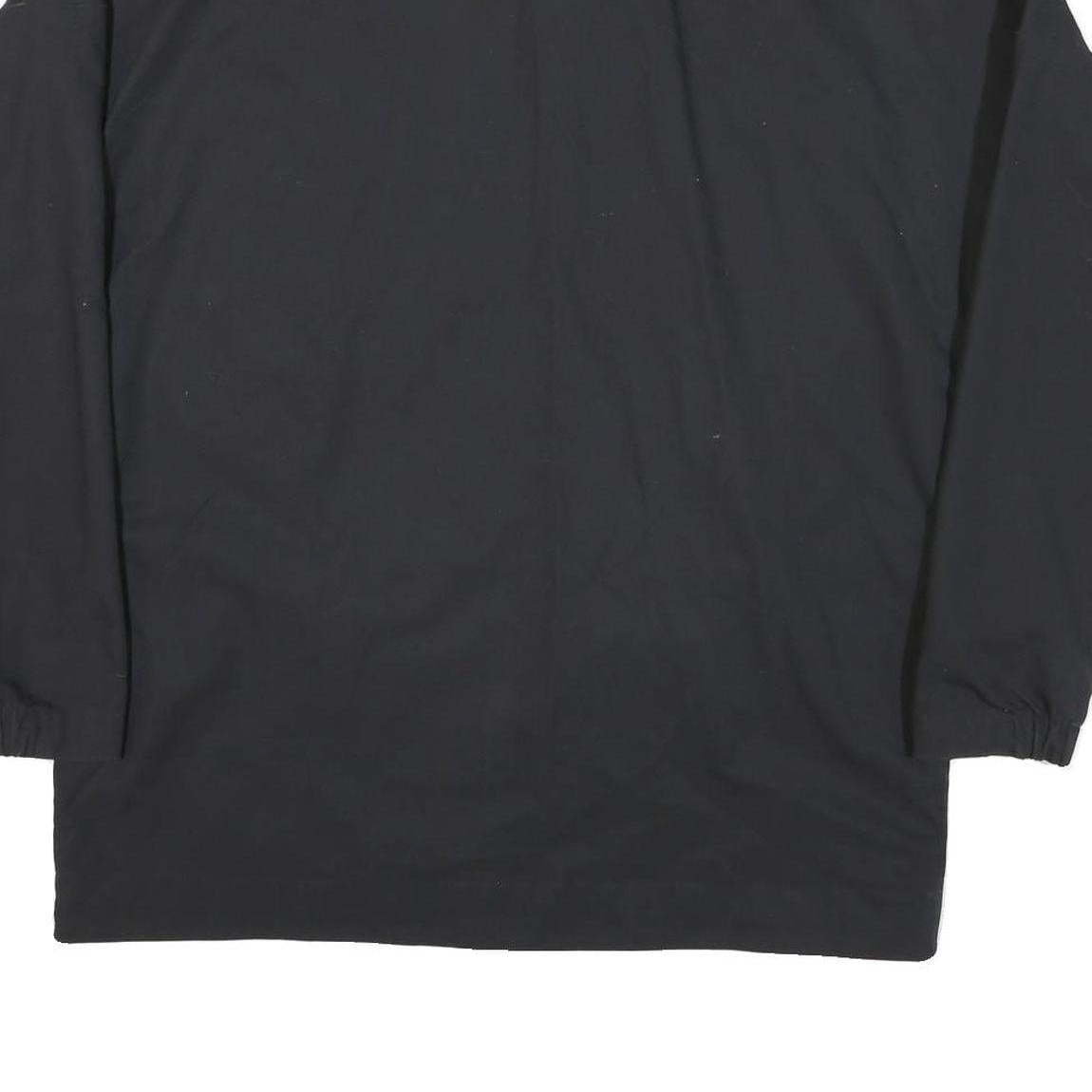 ADIDAS Mens Black Cotton Blend Jacket L Plain Zip Casual Sportswear