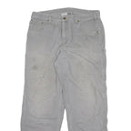 CARHARTT Mens Cotton Blend Grey Relaxed Straight Trousers W34 L30 Casual