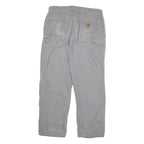 CARHARTT Mens Cotton Blend Grey Relaxed Straight Trousers W34 L30 Casual