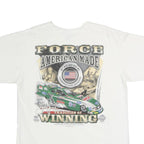 ANVIL Mens White Winning Graphic T-Shirt L Short Sleeve Crew Neck Cotton Casual