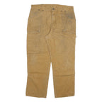 DICKIES Mens Regular Fit Beige Cotton Blend Workwear Jeans W38 L30 Zip Pockets