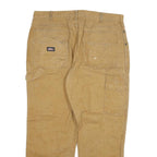 DICKIES Mens Regular Fit Beige Cotton Blend Workwear Jeans W38 L30 Zip Pockets