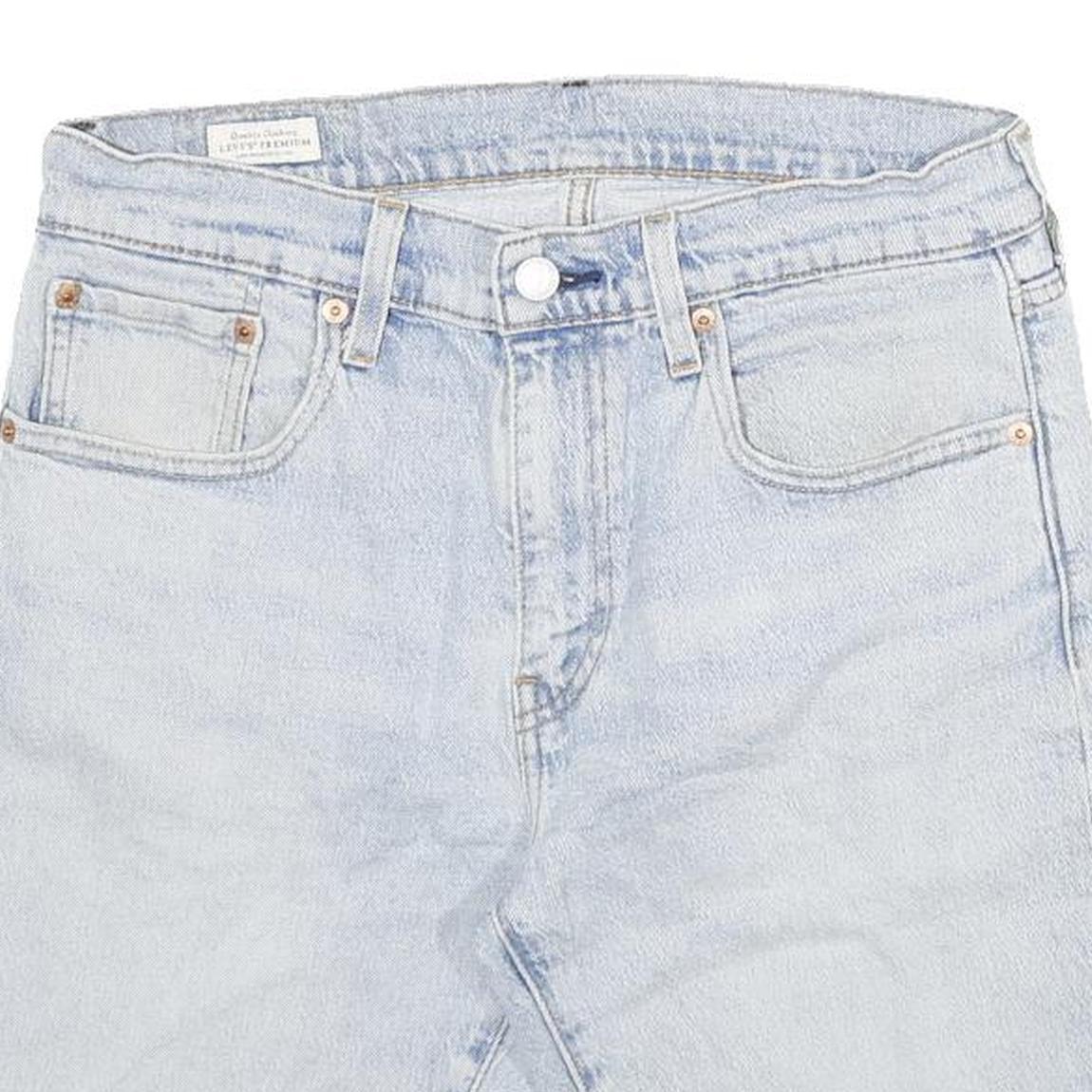 LEVI'S Mens Denim Blue Shorts L W31 Casual Cotton Blend 502 Fit