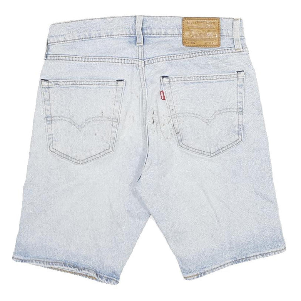 LEVI'S Mens Denim Blue Shorts L W31 Casual Cotton Blend 502 Fit