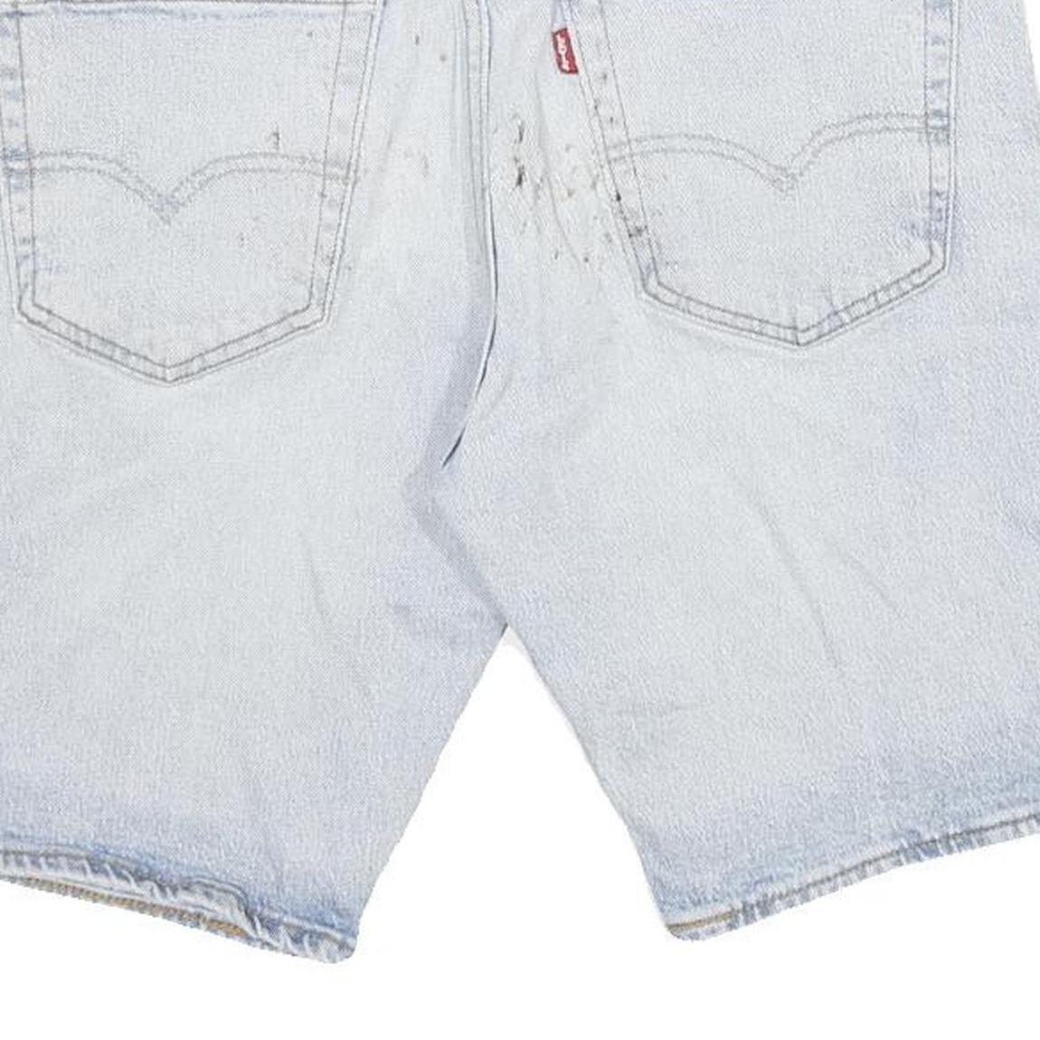 LEVI'S Mens Denim Blue Shorts L W31 Casual Cotton Blend 502 Fit