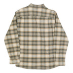 REDHEAD RANCH Mens Green & Cream Check Shirt L Cotton Blend Long Sleeve Casual