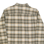 REDHEAD RANCH Mens Green & Cream Check Shirt L Cotton Blend Long Sleeve Casual