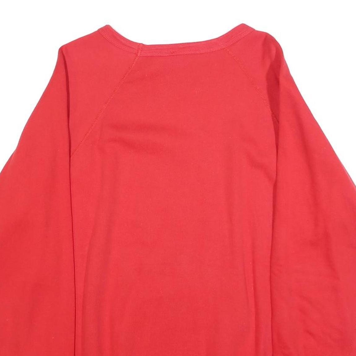 COTTON GINNY Womens Red Sweatshirt L Crew Neck Pullover Cotton Blend Comfort